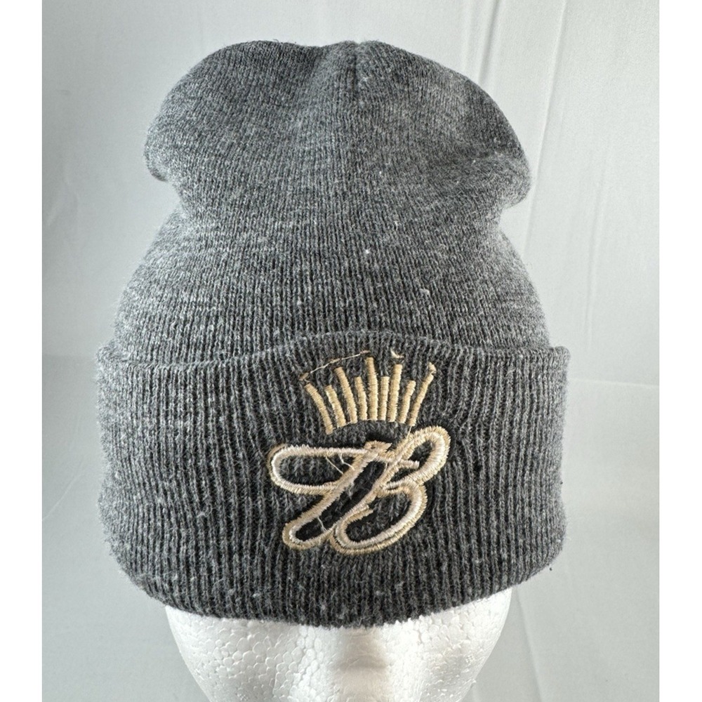 Vintage Y2K 00s OLD Budweiser Embroidered Logo Work Hat Cap Warm Beanie OSFA